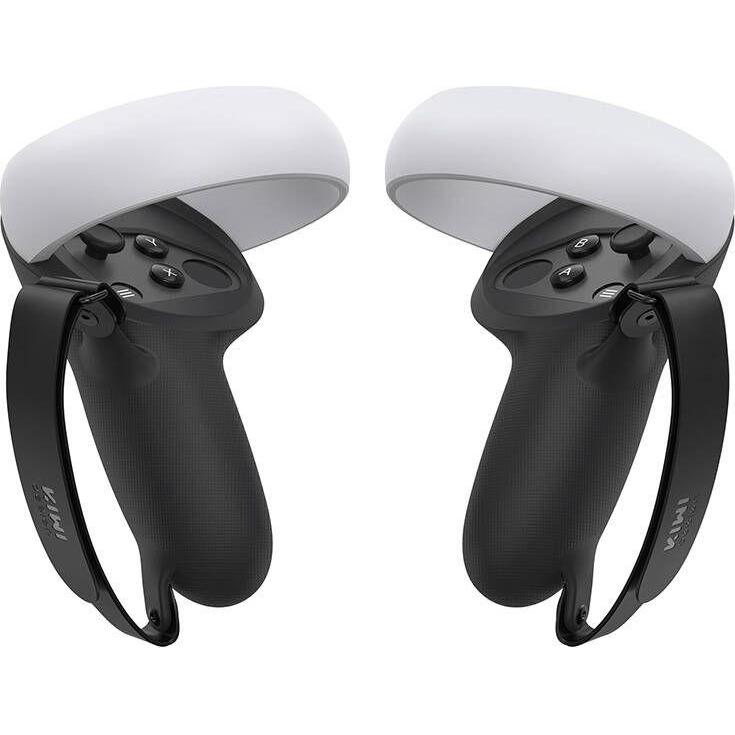 KIWI design Controller Grip Cover Q1 PRO-2 for Meta Quest 2 Black, Zubehör VR + AR, Schwarz