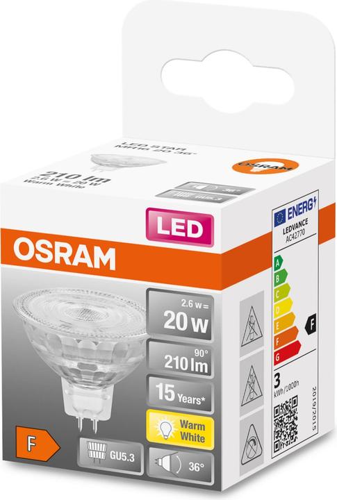Image du produit Osram MR16 36° 2.6W (GU5.3, 2.60 W, 210 lm, 1 x, F)