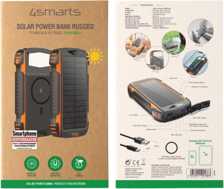 Produktbild 4smarts Rugged TitanPack (20000 mAh, 20 W, 74 Wh)