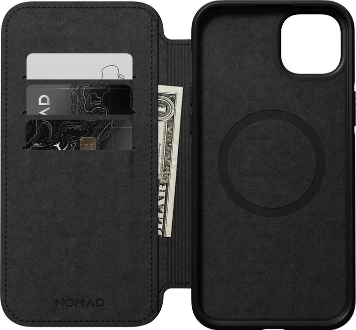 Actual product image Nomad Book Cover Modern Leather Folio iPhone 14 Plus Brown (Apple iPhone 14 Pro Max)