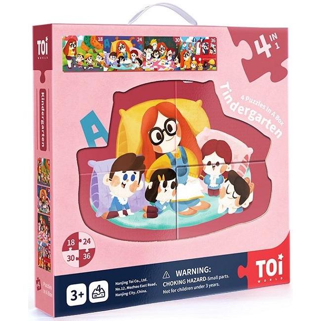 Toi World PuzzleStories 4 in 1 18/24/30/36 pcs. Giga tracks 3+ Years At Home TP398 (36 Teile)