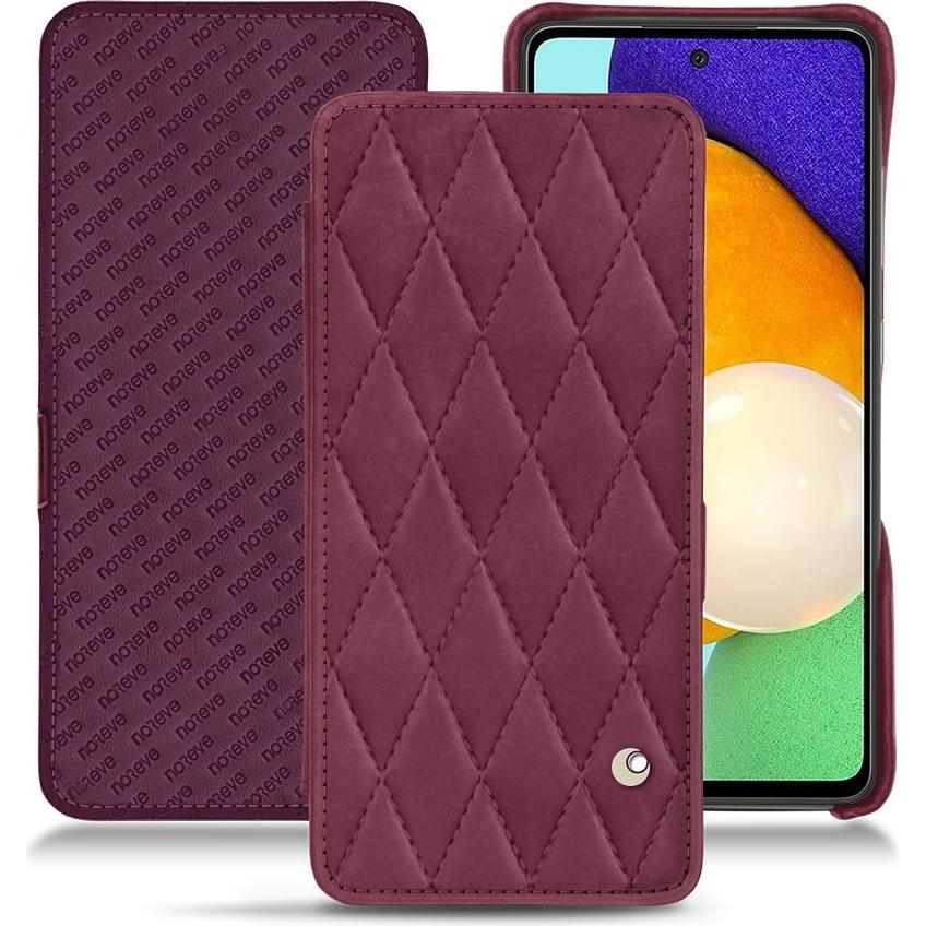 Noreve Lederschutzhülle horizontal (Samsung Galaxy A52), Smartphone Hülle, Violett