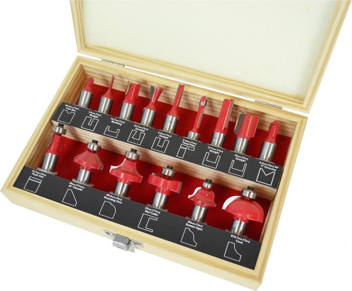 Produktbild Faithfull 12in Tct Router Bit Set 15 Teile