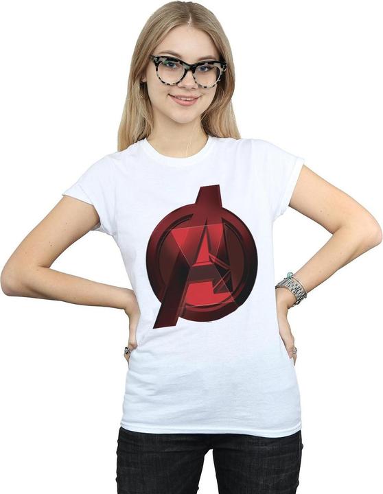 Actual product image Womens/Ladies Black Widow Movie Avengers Logo Cotton T-Shirt (S)