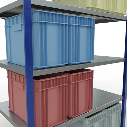 Actual product image Schulte Lagertechnik MULTIplus250 basic racking system with length ledgers