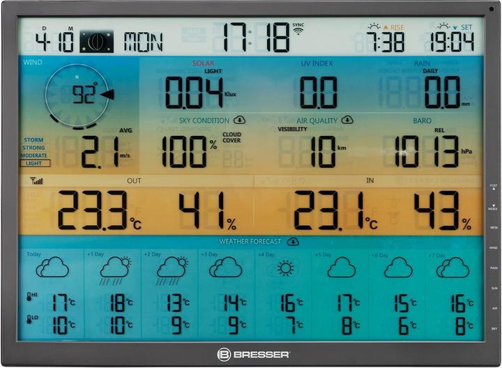 Image du produit Bresser Weerstation - 4CAST WIFI - Met 8-daagse Voorspelling een Uitgebreid XXL-scherm