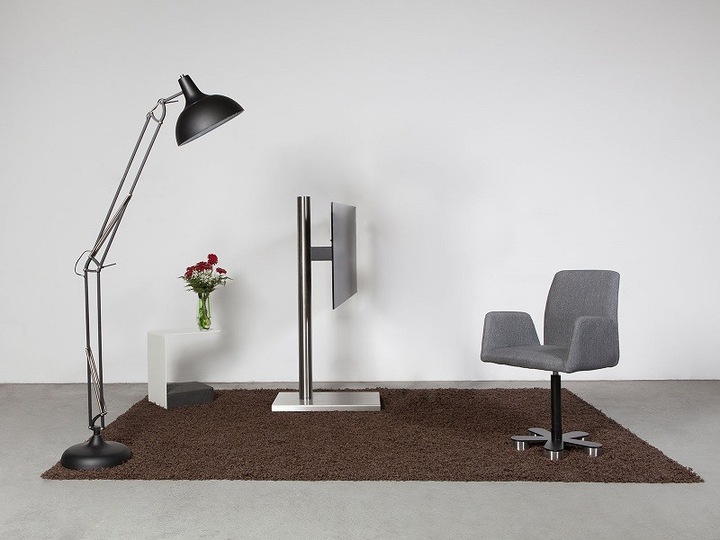 Produktbild Wissmann Raumobjekte TV Ständer, Edelstahl gebürstet, -75", 136cm x (75", 59 kg)