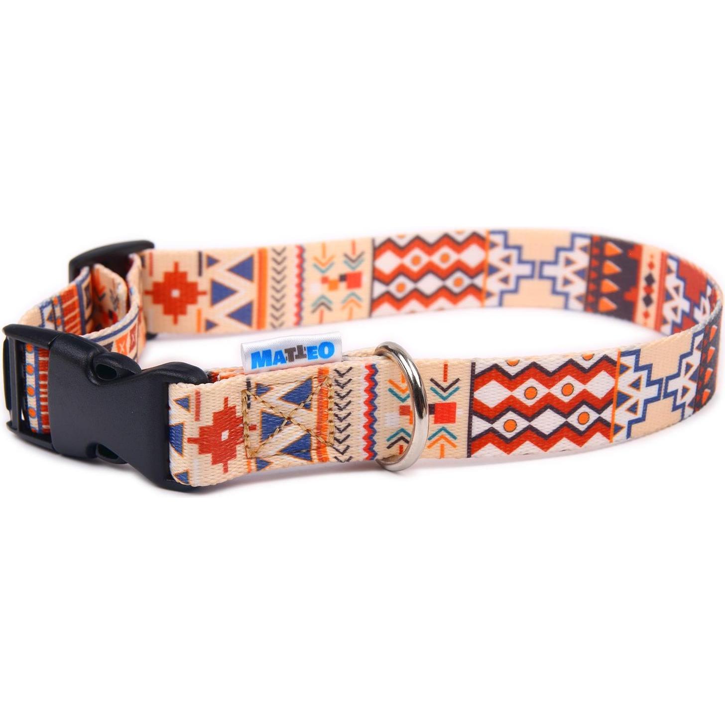 Matteo Collar Plastic Buckle Boho 24-40 cm - Hundehalsband (Hund), Halsband + Leine