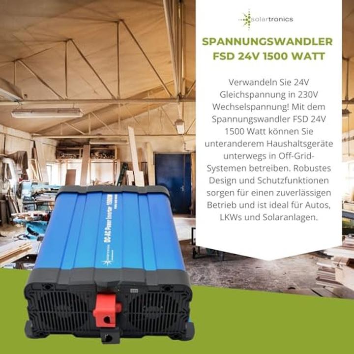 Immagine prodotto Solartronics Trasformatore di tensione FS1500D 24V 1500/3000 Watt