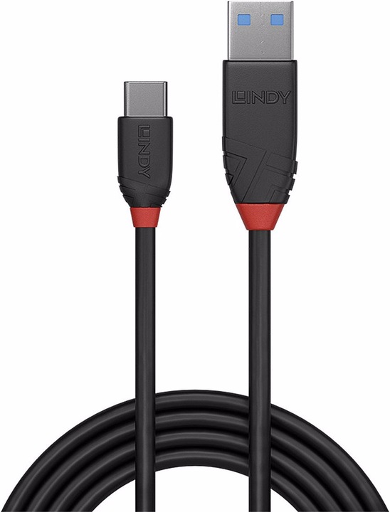 Actual product image Lindy black line (0.15 m, USB 3.1)