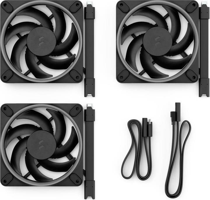 Productafbeelding Fractal D. Momentum 12 RGB 3-pack Black (120 mm, 3 x)