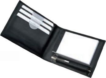 Produktbild Notizblock-Etui ""GUBBIO"", aus Nappe-Leder, schwarz inkl. Notizblock DIN A8, Mini-Kugelschr (A8, 1x)