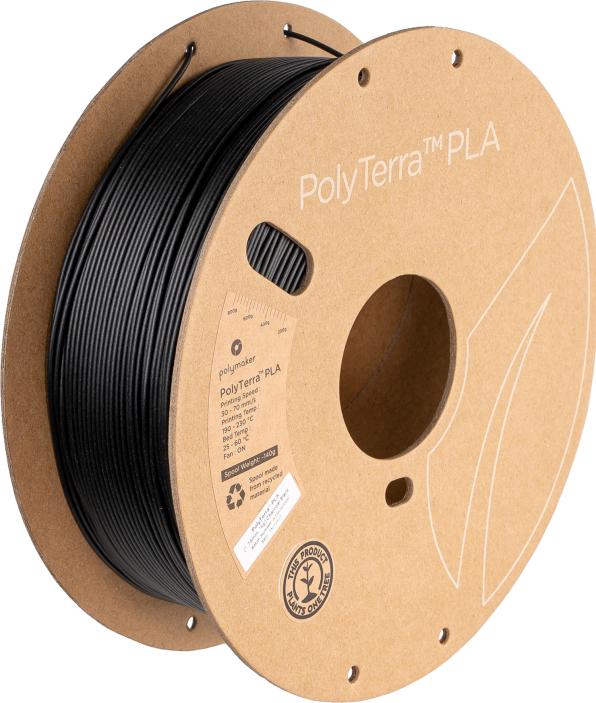 Image du produit Polymaker PolyTerra (PLA, 2.85 mm, 1000 g, Noir)