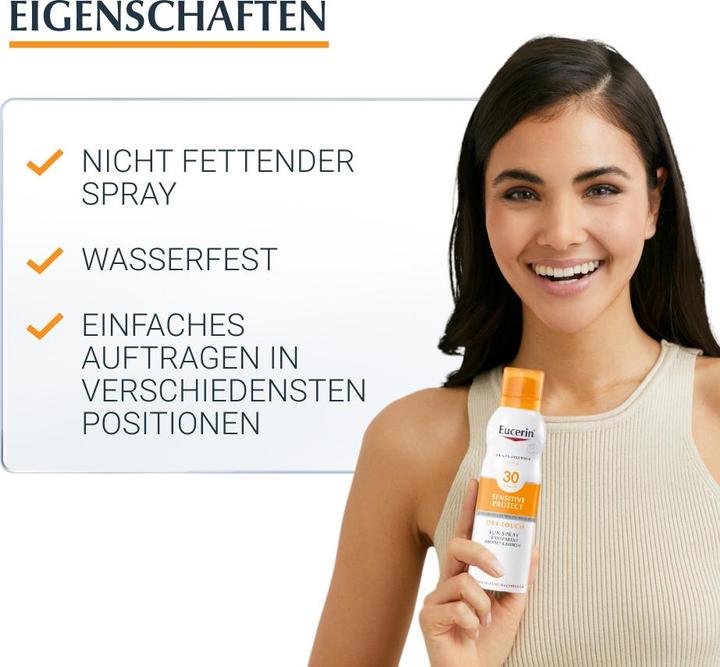 Image du produit Eucerin SUN Body Spray Oil Control Dry Touch LSF 30 (Spray solaire, SPF 30, 200 ml, 192 g)