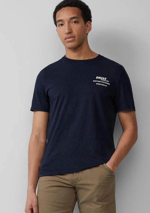 Produktbild S.Oliver T-Shirt T-Shirt mit Flammgarnstruktur und Rückenprint (XL)