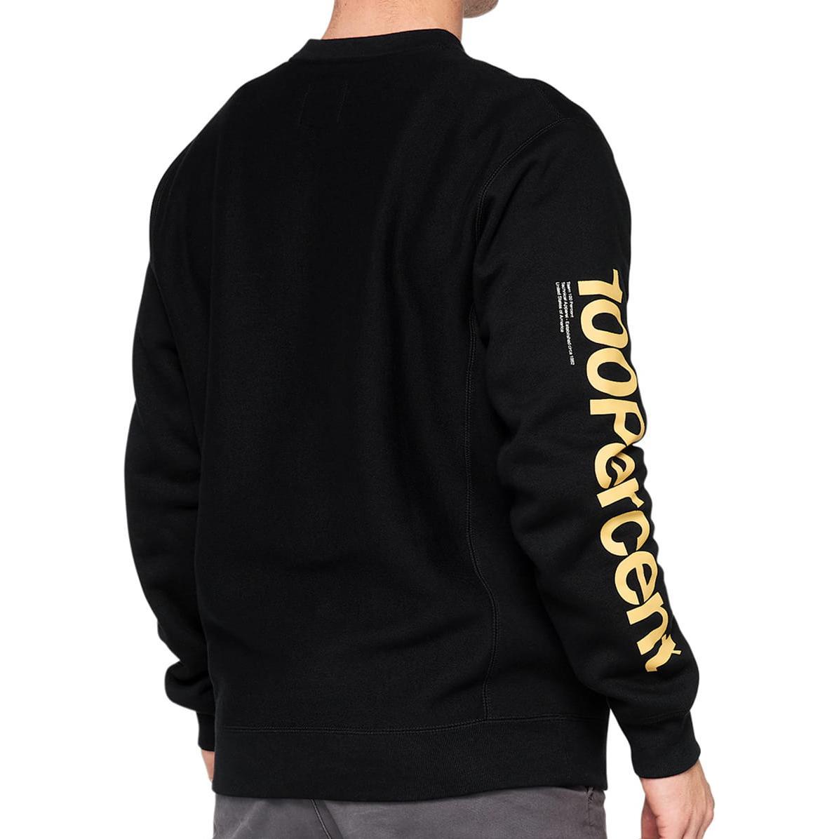 Thumbnail - 100%, Herren, Pullover, Rend Crewneck - Sweatshirt - Schwarz, Schwarz, (L)