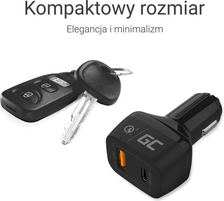 Actual product image GreenCell CAD33 - Indoor - Cigarette lighter - 12 V - Black