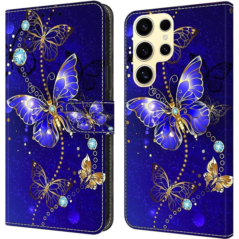 Cover-Discount Galaxy S25 Ultra - 3D-Effekt Hülle Etui (Samsung Galaxy S25 Ultra), Smartphone Hülle, Blau