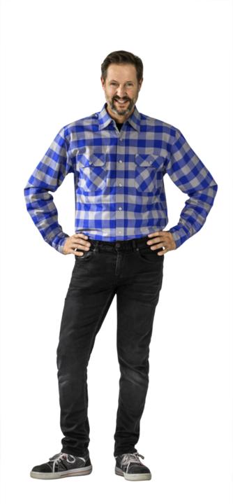 Immagine prodotto Planam Camicia quadrata 1/1 manica blu fiordaliso/zinco 41/42 43/44 (44)