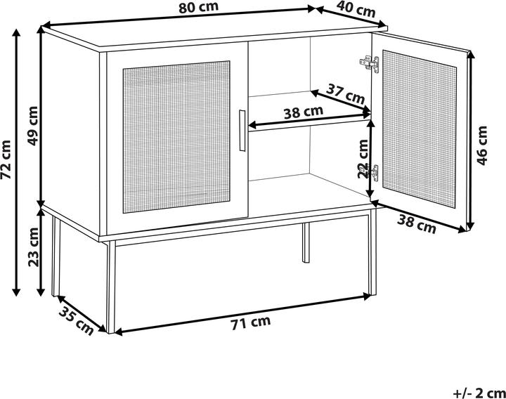 Actual product image Beliani Pasco (80 x 40 x 72 cm)