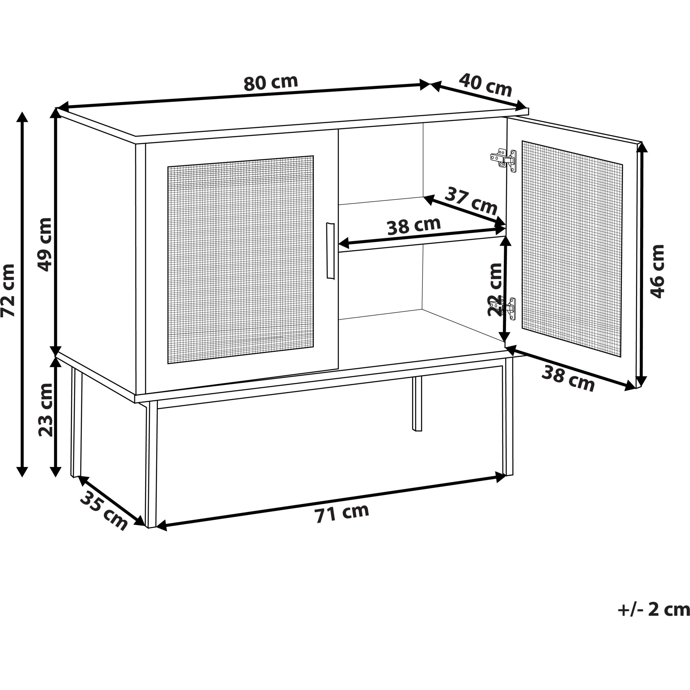 Thumbnail - Beliani, Kommode + Sideboard, Pasco (80 x 40 x 72 cm)