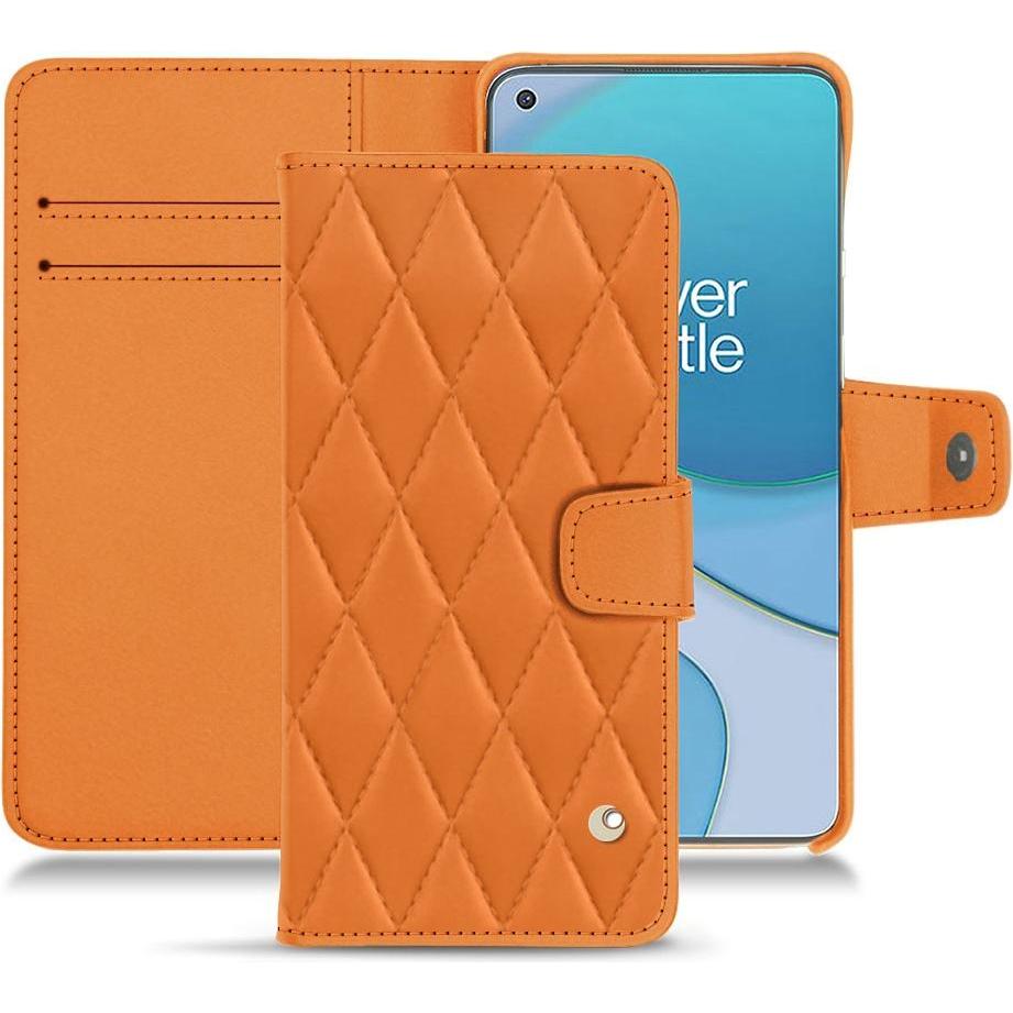 Noreve Lederschutzhülle Wallet (OnePlus 8T), Smartphone Hülle, Orange