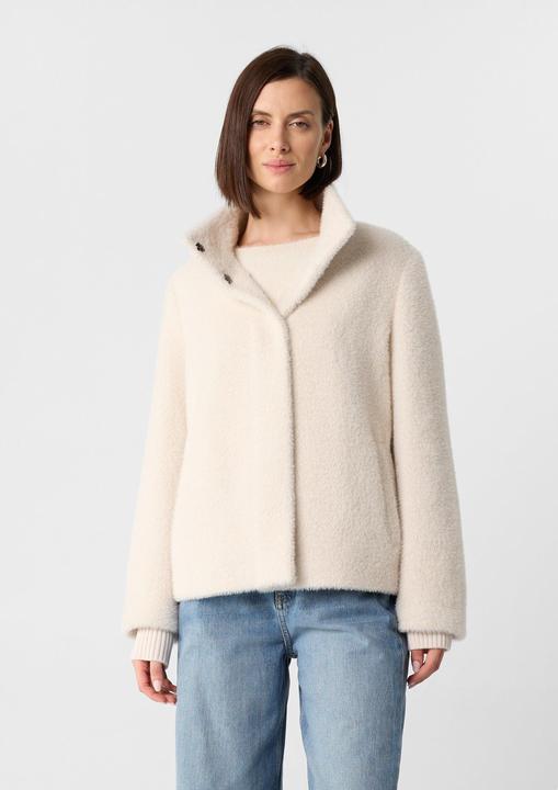 Immagine prodotto Comma Outdoor-Jacke Langflorige weiche Jacke im Cape-Stil mit verdeckter Knopfleiste (44)