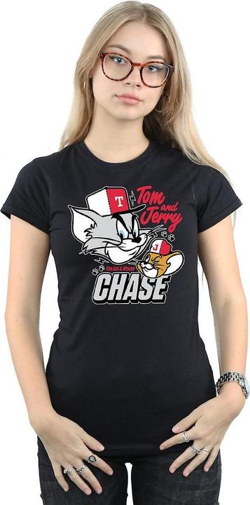 Actual product image Tom & Jerry Womens/Ladies Cat & Mouse Chase Cotton T-Shirt (L)