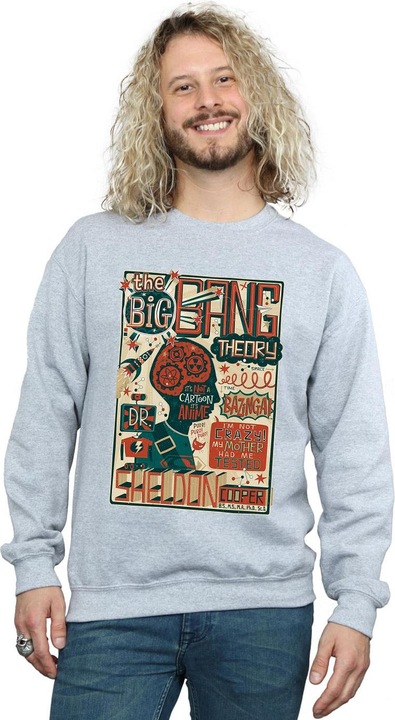 Immagine prodotto Big Bang Theory Felpa uomo in cotone Infographic Poster (M)
