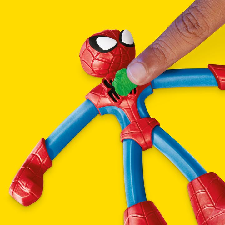 Actual product image Play-Doh Spider-Man web action