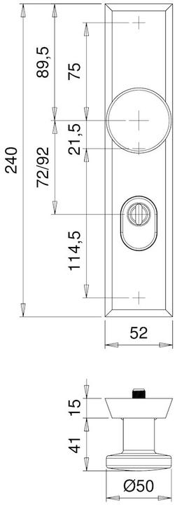 Actual product image Magni Interchangeable protection set,86 50,E72 (Door handle)
