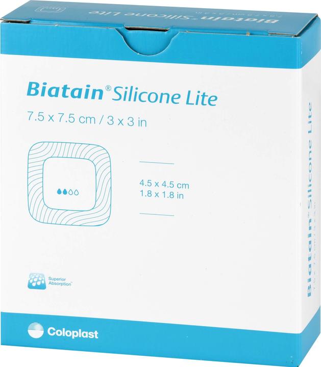 Produktbild Kohlpharma Biatain Silicone Lite Schaumverband 7,5x7,5 cm, 10 St VER