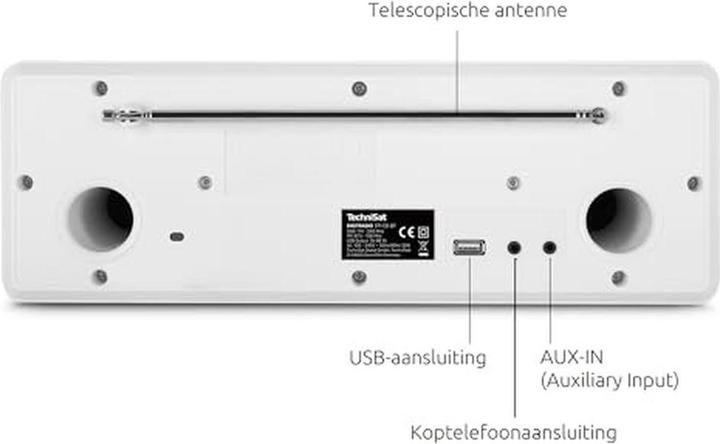 Produktbild TechniSat Grotuvas DIGITRADIO 371 CD BT (balta, DAB, FM, CD, Bluetooth) (DAB+, DAB, FM, Bluetooth)