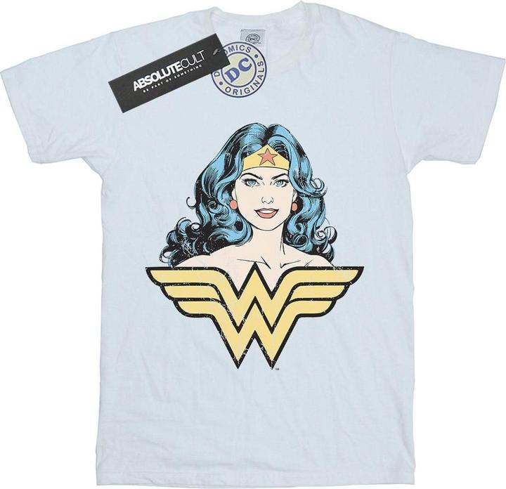 Actual product image Womens/Ladies Wonder Woman Gaze Cotton Boyfriend T-Shirt (S)