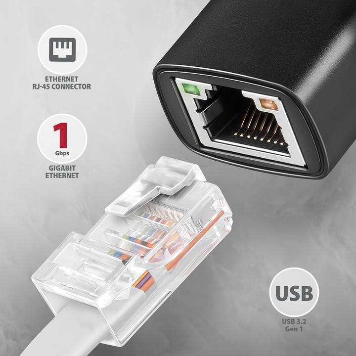 Image du produit Axagon ADE-ARC, USB-C 3.2 Gen 1 - Gigabit Ethernet s????ov?? karta, Realtek 8153, auto-installation (USB-C)