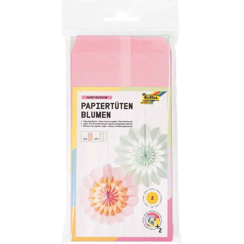 Folia Bastelset Papiertüten Blumen