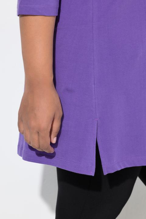 Produktbild Ulla Popken Longshirt, A-Linie, V-Ausschnitt, 3/4-Arm (42, 44)