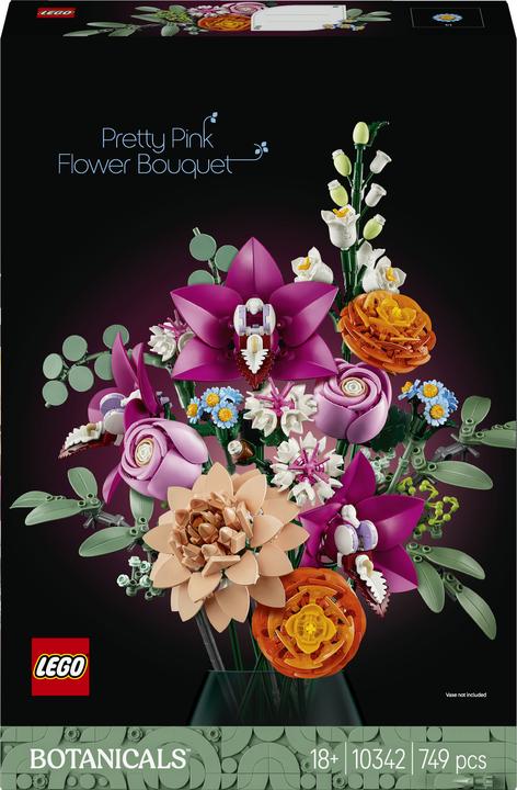 Actual product image LEGO Schöner Rosafarbener Blumenstrauss (10342, LEGO Botanicals, LEGO Icons)