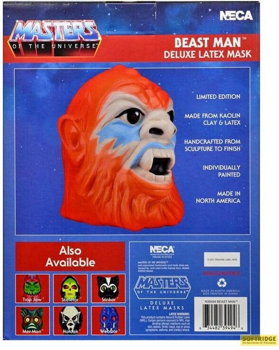 Actual product image Neca Masters of the Universe réplique masque en latex Deluxe de Beastman (No official protection class, 1 x)
