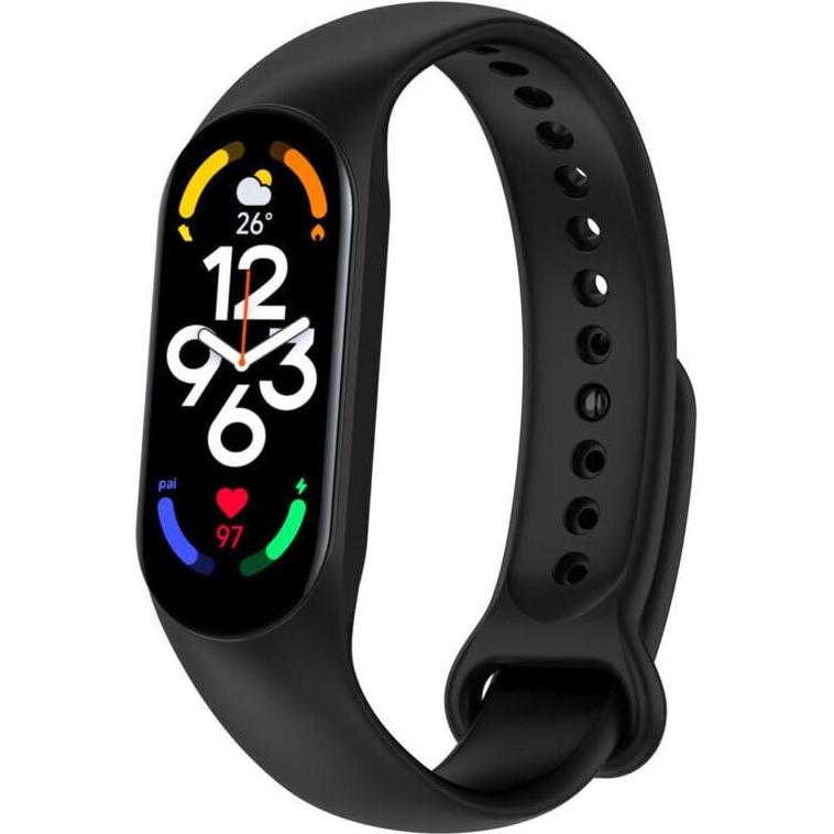 Thumbnail - Strap-it Silikonarmband (Silikon, Mi Band 7), Uhrenarmband, Schwarz