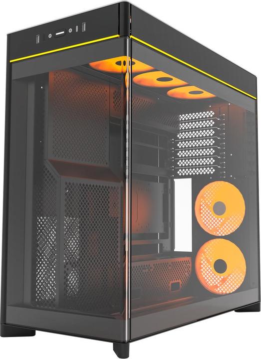 Produktbild Montech HS02 PRO, ATX Mid-Tower PC-Gehäuse, Gaming-PC, High-Airflow, reversibles Layout, stabile geb (ATX, mATX, Mini-ITX)