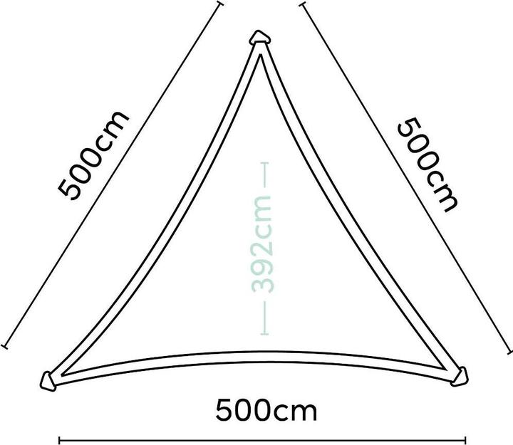 Produktbild Nesling Sonnensegel Coolfit Triangle 500x500x500 cm (500 x 500 cm)