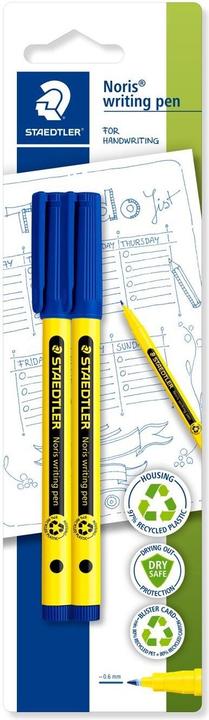 Produktbild Staedtler Noris 307-3 BK2 Fineliner Blau 0.6 mm 2 St. (Blau, 2 x)