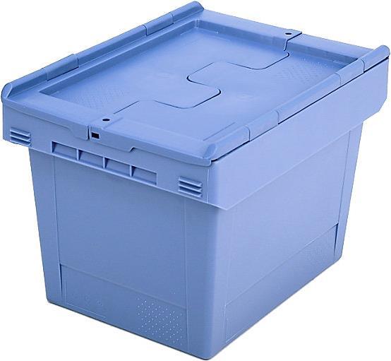 Actual product image kaiserkraft Reusable stacking container with hinged lid