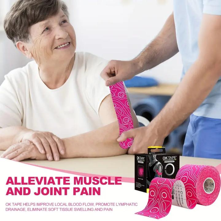 Produktbild OK Tape PRO Kinesiologie Tape, 5cm X 5m Rot (5 m)
