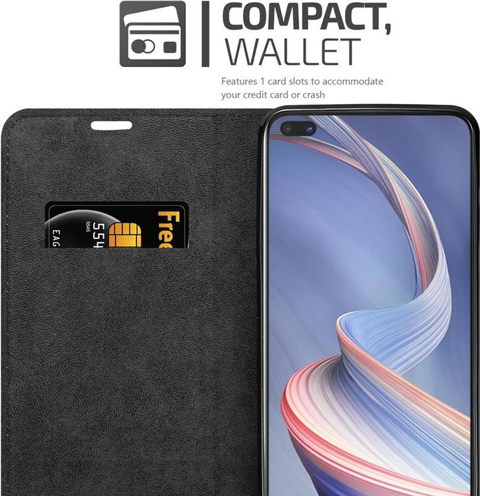 Actual product image Cadorabo Book Invisible Magnet Cover (Oppo A92s)