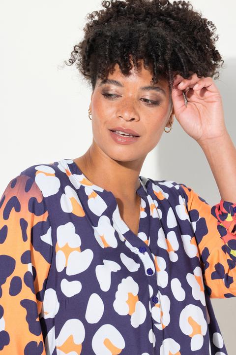 Immagine prodotto Miamoda Bluse, Leo-Mustermix, Tunika-Ausschnitt, Langarm (48)
