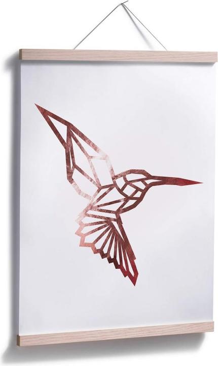 Image du produit Trenddeko Origami colibri - aspect or rose (40 x 50 cm)