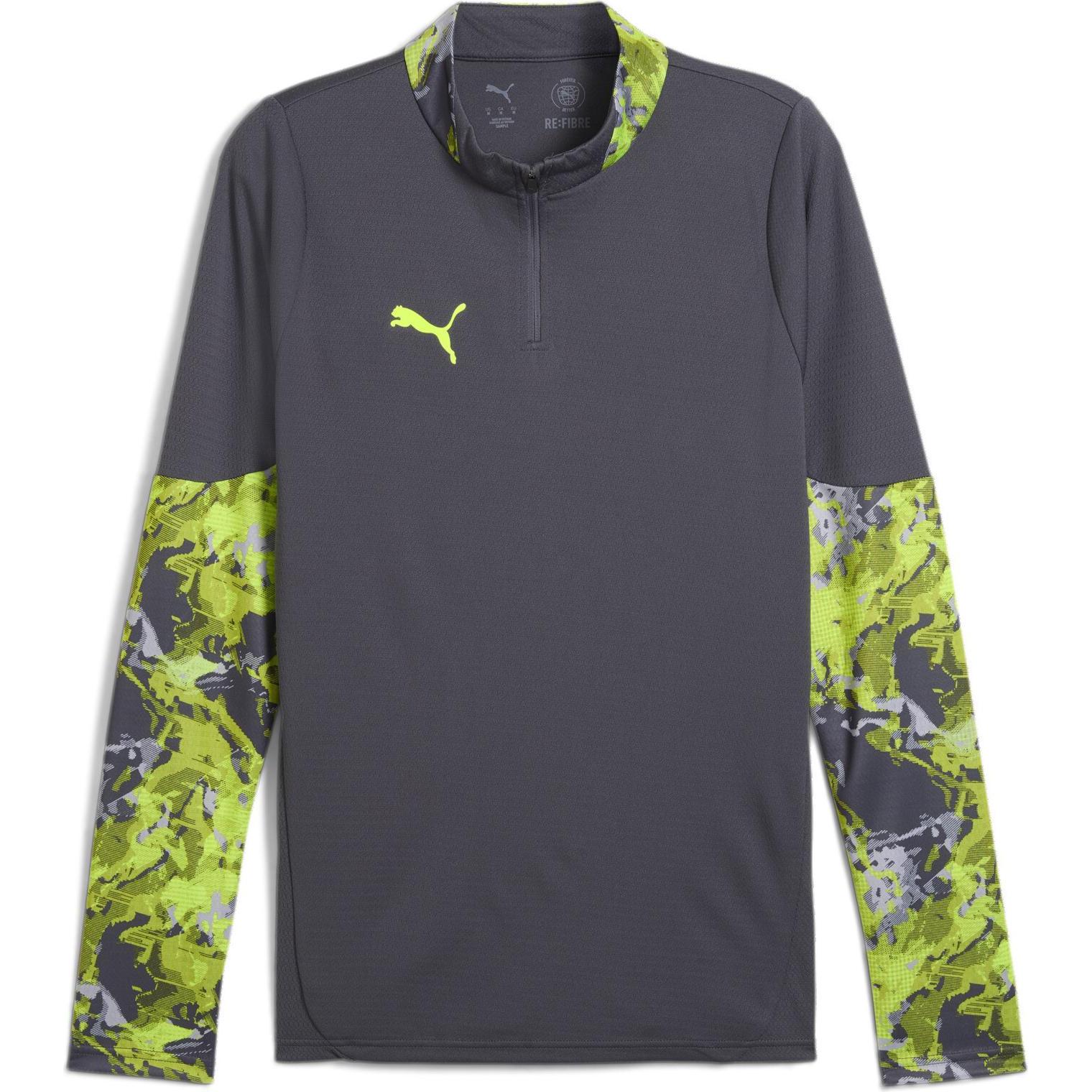 Puma, Herren, Laufjacke, individualCUP 1/4 Zip-Top (S), Grau, S