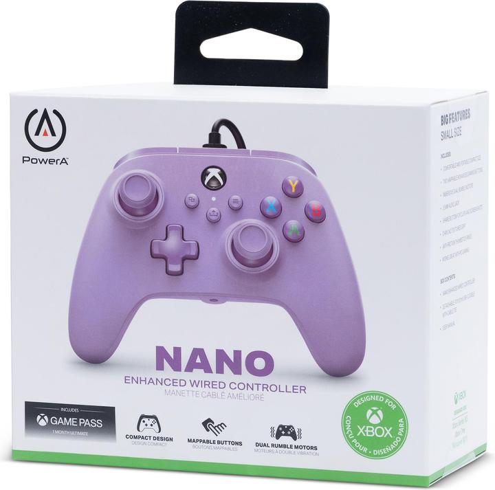 Actual product image PowerA Nano Enhanced Wired Controller for Xbox Series X|S - Lilac - Microsoft Xbox Series S (Xbox Series S, PC, Xbox Series X)